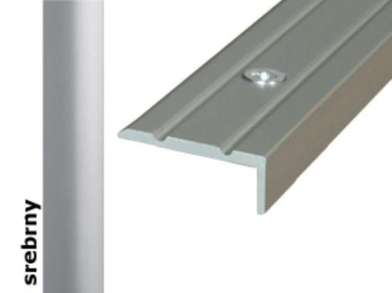 Prekės „Profilis laiptams A31-01 sidabro spalvos imitacija 25 x 10 mm 0,9 m“ paveikslėlis