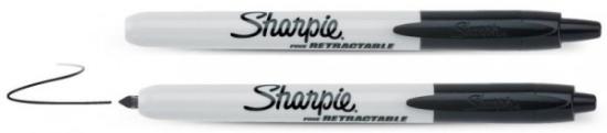 Prekės „Žymeklis Sharpie Retractable juodas 1 mm“ paveikslėlis