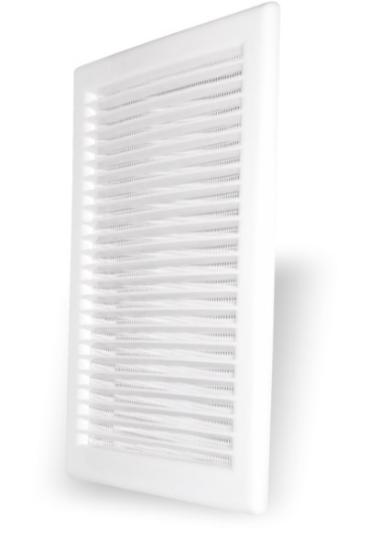 Prekės „Grotelės ventiliacinės plastikinės klijuojamos 90 x 240 mm DL90240RW Dospel“ paveikslėlis