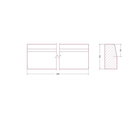 Prekės „Gatvės bordiūras Via A, 1000x150x220 mm“ paveikslėlis