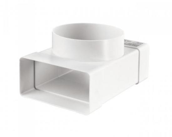 Prekės „Trišakis ortakių sujungimui stačiakampis 110 x 55 mm / apvalus Ø 100 mm Vents“ paveikslėlis