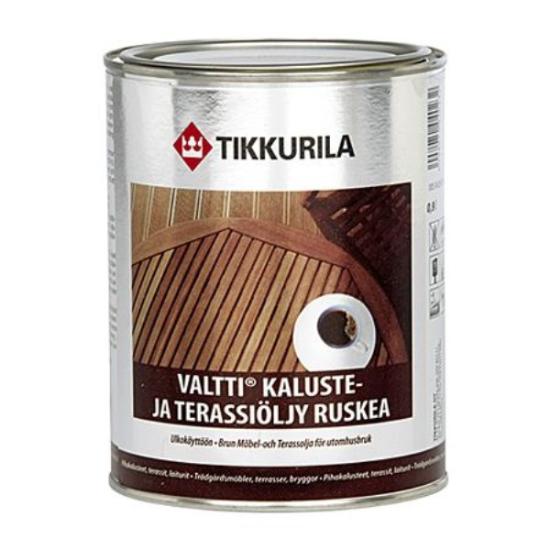 Prekės „Aliejus medienai Tikkurila Valtti Kaluste rudas 0,9 l“ paveikslėlis
