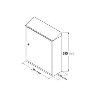 Prekės „Dėžutė pašto PD900 tamsiai žalios spalvos 385x290x100 mm“ paveikslėlis