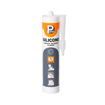 Prekės „Silikonas, sanitarinis sandariklis Pplus, 280 ml, baltas“ paveikslėlis