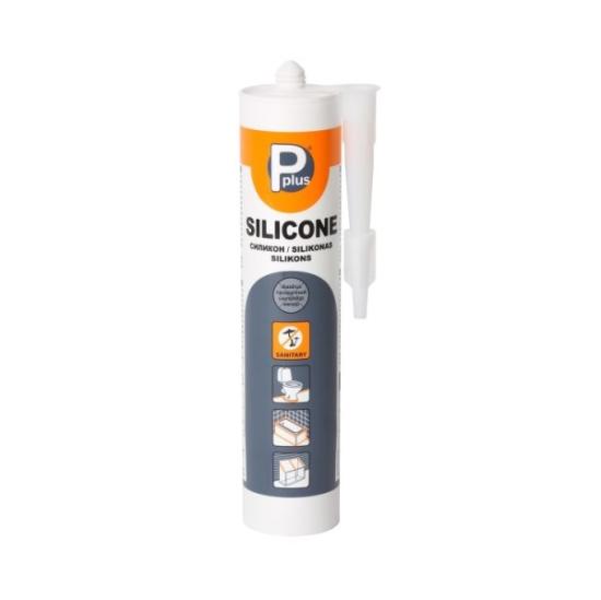 Prekės „Silikonas, sanitarinis sandariklis Pplus, 280 ml, baltas“ paveikslėlis