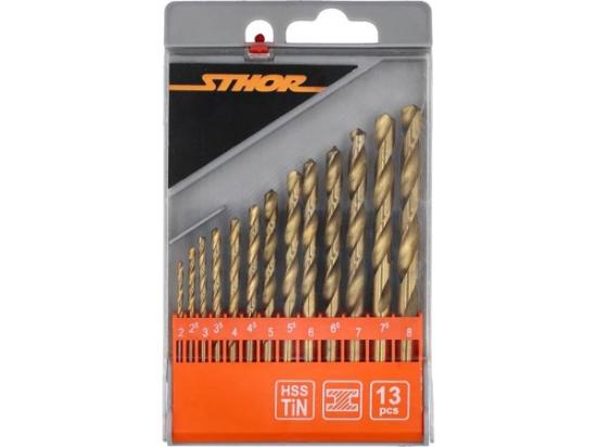 Prekės „Grąžtų rinkinys metalui 2 - 8 mm 13 dalių titan Sthor“ paveikslėlis