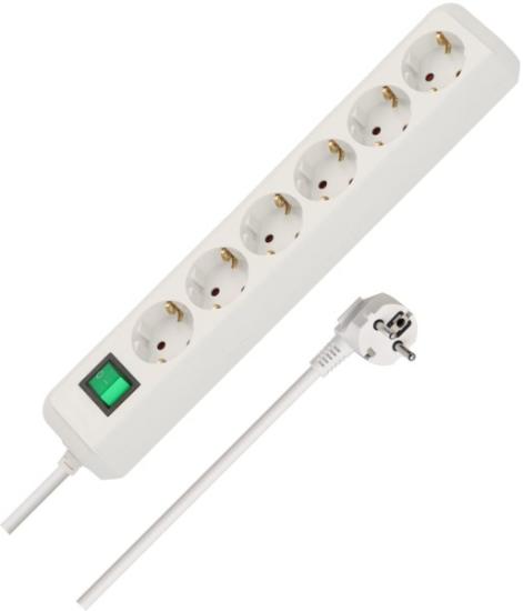 Prekės „Ilgintuvas Eco-Line Brennenstuhl, 6 lizdų, 1,5 m, su jungikliu, 3G1,5, baltos spalvos“ paveikslėlis