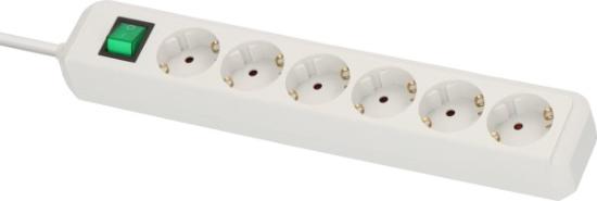 Prekės „Ilgintuvas Eco-Line Brennenstuhl, 6 lizdų, 1,5 m, su jungikliu, 3G1,5, baltos spalvos“ paveikslėlis