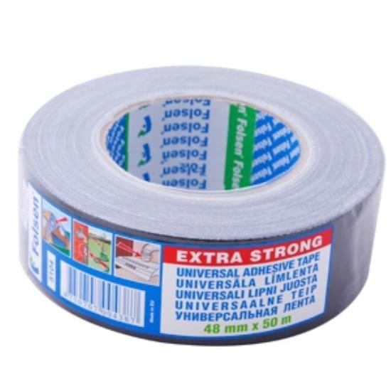 Prekės „Juosta audinio 48 mm x 50 m juoda atspari drėgmei FOLSEN“ paveikslėlis