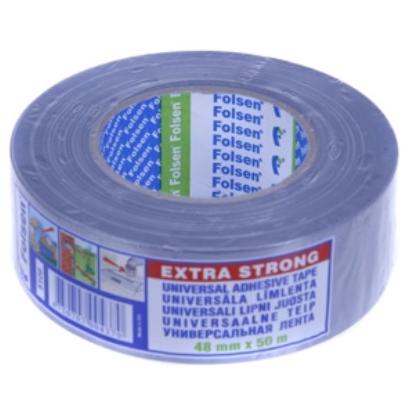 Prekės „Juosta audinio 48 mm x 50 m pilka atspari drėgmei FOLSEN“ paveikslėlis