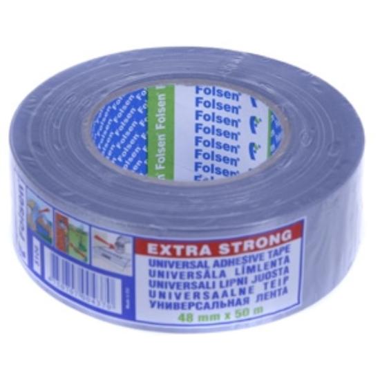 Prekės „Juosta audinio 48 mm x 50 m pilka atspari drėgmei FOLSEN“ paveikslėlis