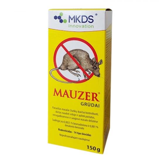 Prekės „Granulės prieš graužikus 150 g MAUZER“ paveikslėlis