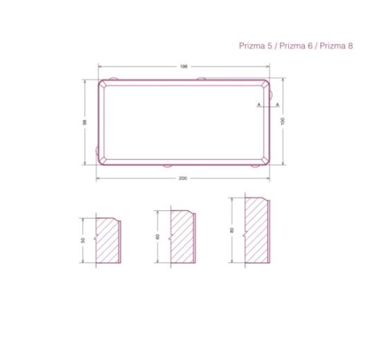 Prekės „Grindinio trinkelė Prizma 8, 200x100x80 mm, pilka“ paveikslėlis