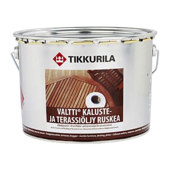 Prekės „Aliejus- impregnantas medienai Tikkurila Valtti Kaluste rudas 9 l“ paveikslėlis