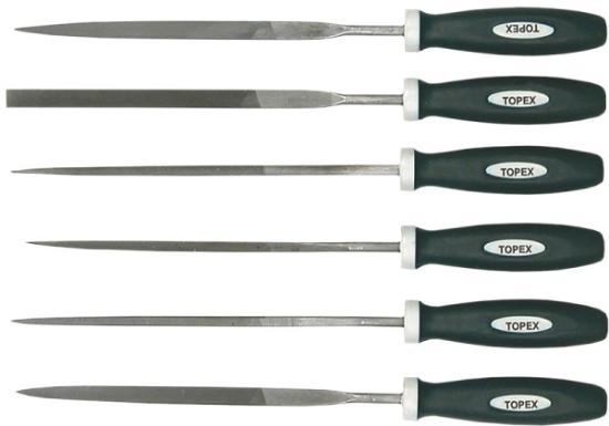 Prekės „Dildžių rinkinys metalui 6 vnt 140 x 3 mm Topex 06A010“ paveikslėlis