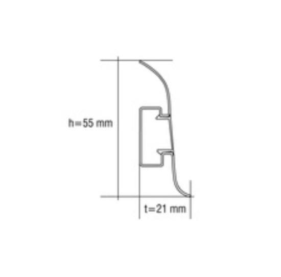 Prekės „Grindjuostė 55 x 2500 mm SMART FLEX 543 Baronų ąžuolas“ paveikslėlis