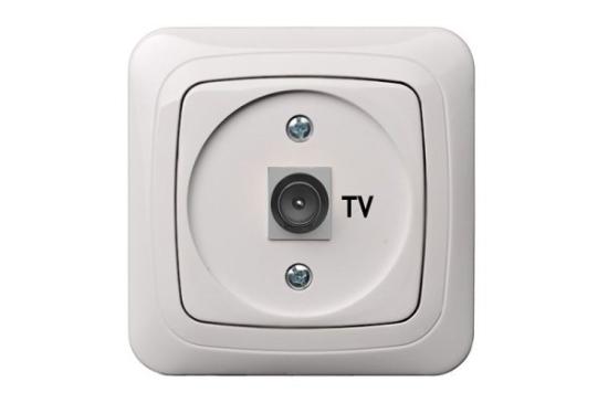 Prekės „Lizdas TV antenos be rėmelio TVL-1-01 Alfa baltos spalvos Liregus“ paveikslėlis