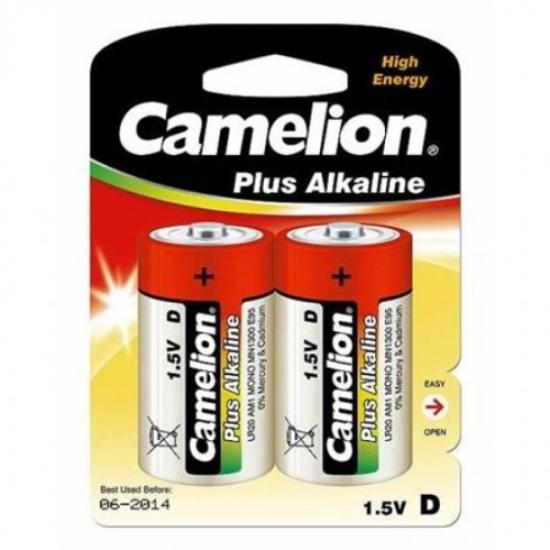 Prekės „Elementai Alkaline Camelion LR20-BP2 D, 2 vnt.“ paveikslėlis