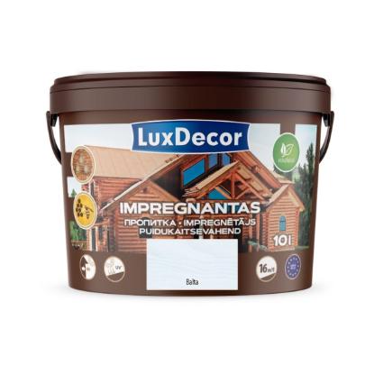 Prekės „Impregnantas medienai PRIMACOL LuxDecor 10 l baltas“ paveikslėlis