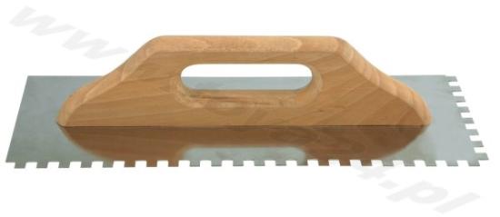 Prekės „Glaistyklė nerūdijančio plieno 480 x 130 mm dantyta 8 x 8 mm“ paveikslėlis
