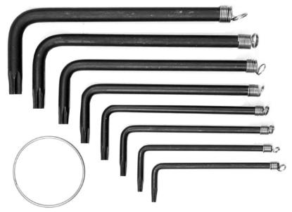 Prekės „Rinkinys raktų žvaigž.T10-40 Torx 8vnt Vorel“ paveikslėlis
