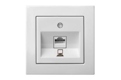 Prekės „Kištukinis kompiuterio lizdas be rėmelio ĮKL-001-01 Epsilon White baltos spalvos Liregus“ paveikslėlis