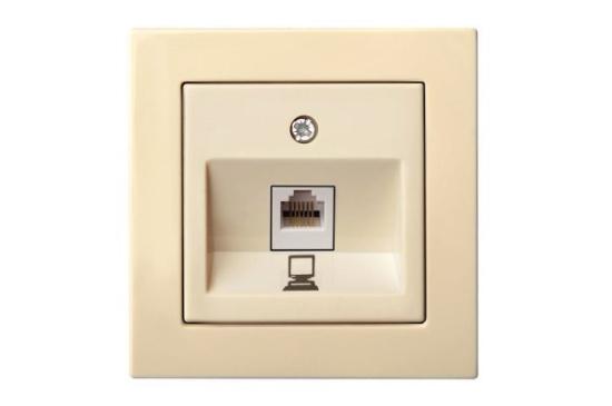 Prekės „Kištukinis lizdas kompiuterinis be rėmelio IKL-001-01 Epsilon/smėlio, Liregus“ paveikslėlis