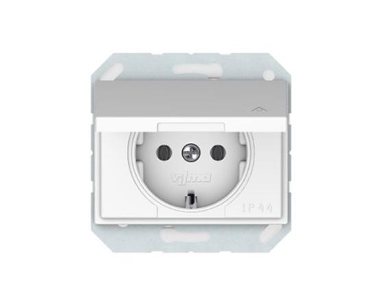 Prekės „Rozetė su įžeminimu b/r IP44 RP16-003-02 XP500G“ paveikslėlis