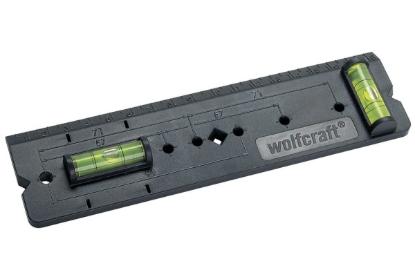 Prekės „Liniuotė su gulsčiuku rozetėms 50 x 185 x 5 mm Wolfcraft 4050000“ paveikslėlis