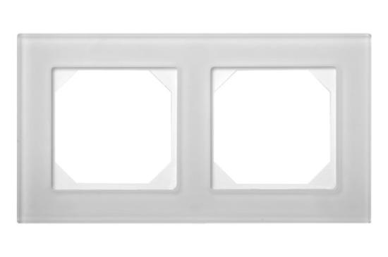 Prekės „Rėmelis 2 vietų 6 mm K14-245-02 Epsilon White glass baltas matinis stiklas Liregus“ paveikslėlis