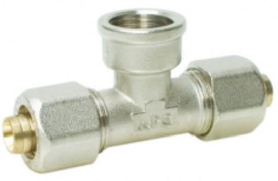 Prekės „Trišakis universalus vandens ir šilumos sistemų sujungimui APE 16 mm x 1/2" vidiniu sriegiu“ paveikslėlis