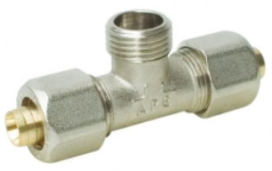 Prekės „Trišakis universalus vandens ir šilumos sistemų sujungimui APE 18 mm x 1/2" išoriniu sriegiu“ paveikslėlis