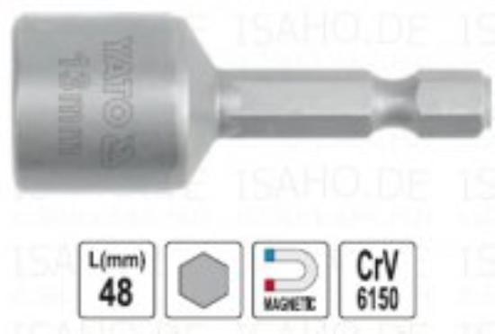 Prekės „Galvutė magnetinė 10x48 mm CrV Yato“ paveikslėlis