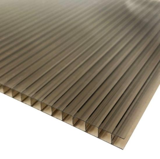 Prekės „Polikorbonatas kanalinis PC DUAL, 1050x2000x6 mm, bronzinė“ paveikslėlis