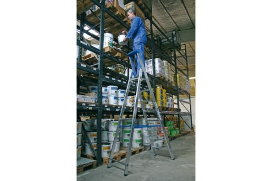 Prekės „Kopėčios aliuminės 8 pakopų 1,9 x 2,7 x 3,9 m Stabilo Krause 124555“ paveikslėlis