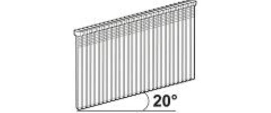 Prekės „Vinys pistoletui 1,6x50 mm 20° 2800 vnt D16 Essve 776748“ paveikslėlis