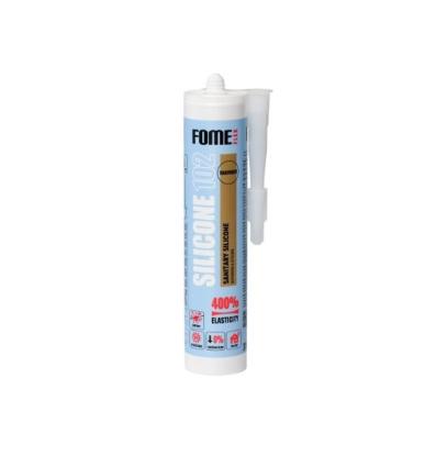 Prekės „Silikoninis hermetikas FOME FLEX SILICONE 102, 310 ml, skaidrus, sanitarinis“ paveikslėlis