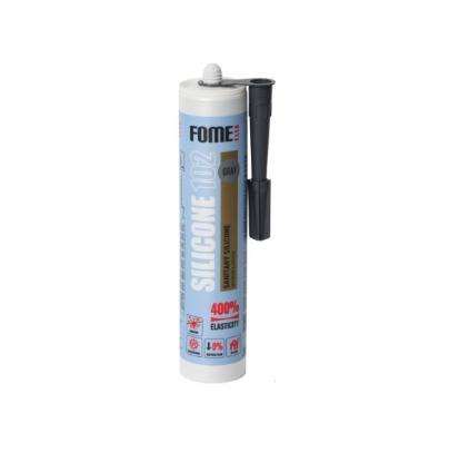 Prekės „Silikoninis hermetikas FOME FLEX SILICONE 102, 310 ml, pilkas, sanitarinis“ paveikslėlis