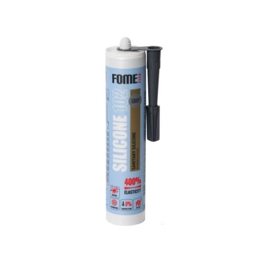 Prekės „Silikoninis hermetikas FOME FLEX SILICONE 102, 310 ml, pilkas, sanitarinis“ paveikslėlis