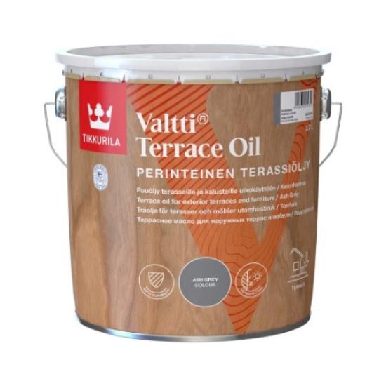 Prekės „Aliejus medienai, terasoms - Tikkurila Valtti Kaluste pilkas 2,7 l“ paveikslėlis