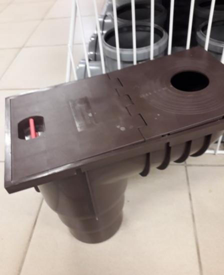 Prekės „Universalus plastikinis trapas lietaus vandeniui, Ø 90/100/110/120 mm, rudas“ paveikslėlis