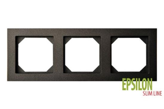 Prekės „Rėmelis 3 vietų K14-145-03 Epsilon juodos spalvos SlimLine Liregus“ paveikslėlis